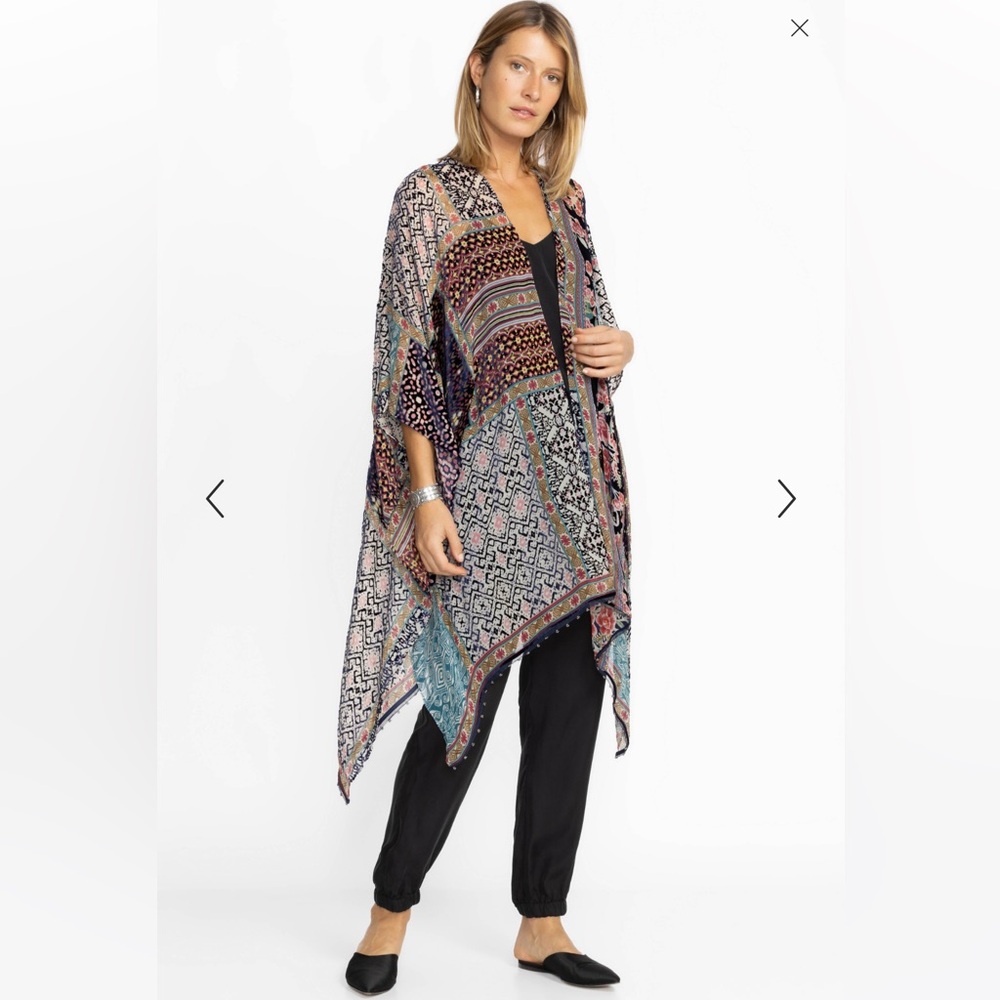 Johnny Was Patchwork Burnout Velvet Shawl